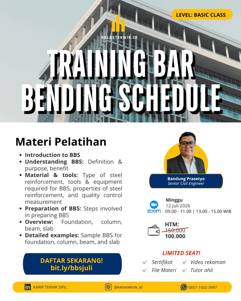 Rekaman training Rekaman — Training Bar Bending Schedule